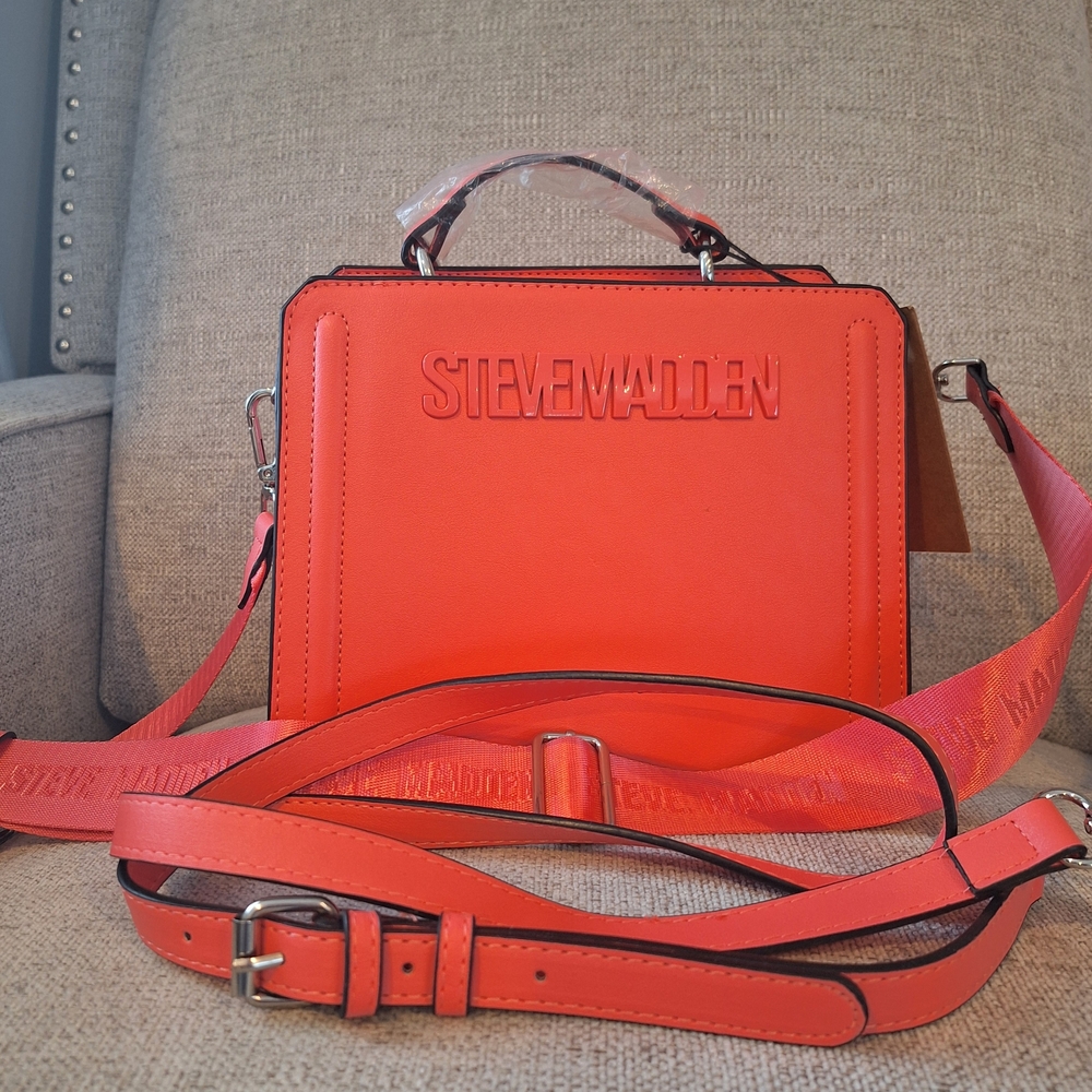 Steve Madden Sunset Coral Crossbody Bag With TW0 Straps